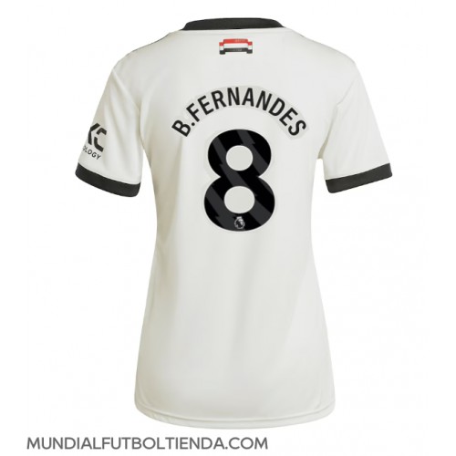 Camiseta Manchester United Bruno Fernandes #8 Tercera Equipación Replica 2024-25 para mujer mangas cortas